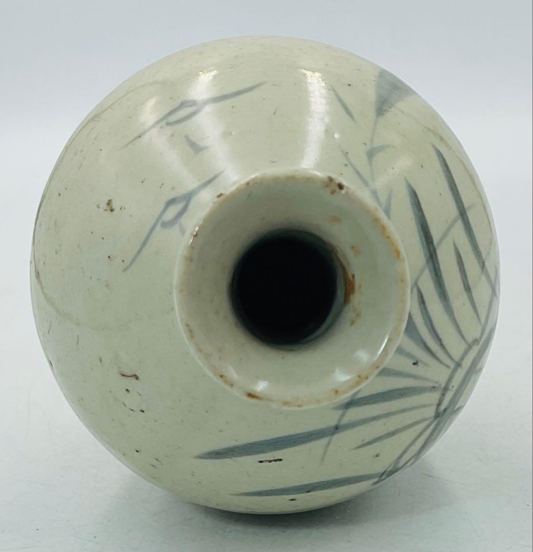 ★初期伊万里　江戸時代　パイナップル文染付徳利　箱付【516】★