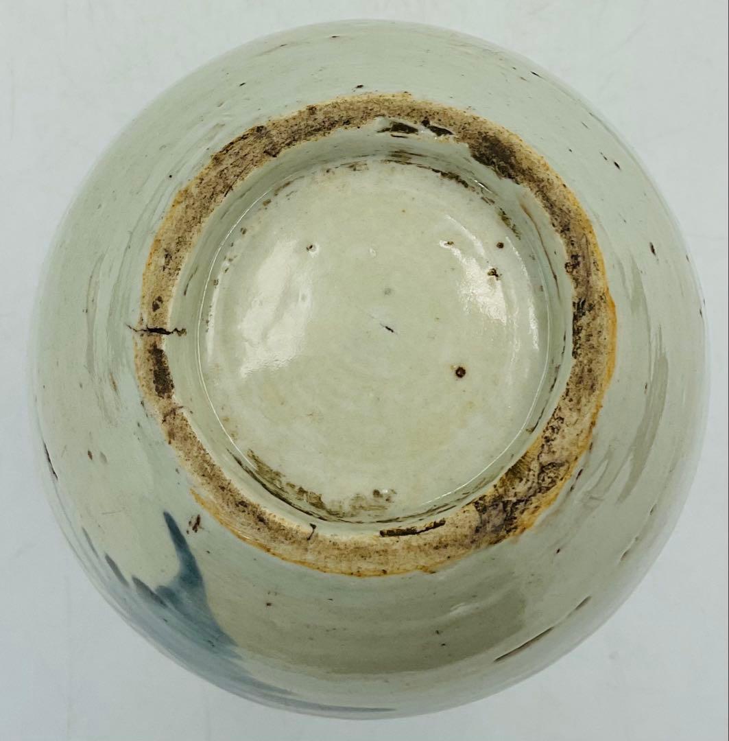 ★初期伊万里　江戸時代　パイナップル文染付徳利　箱付【516】★