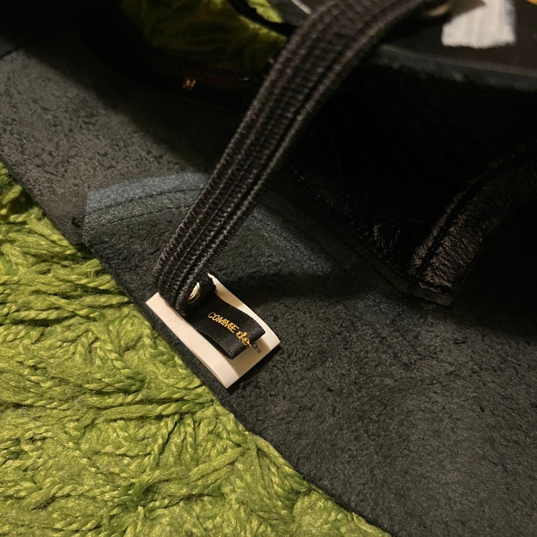 コムデギャルソン 落書きプリントレザーシューズカバー M