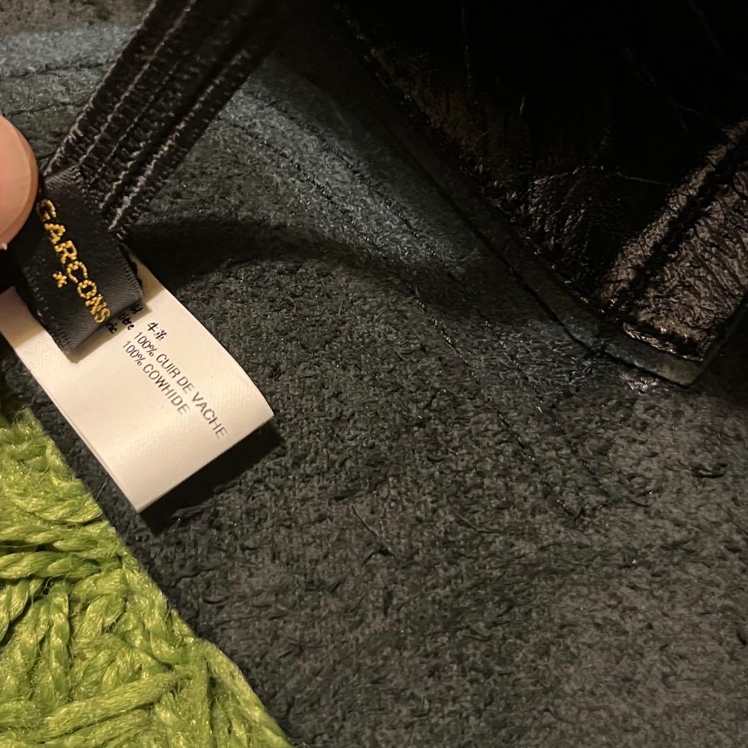 コムデギャルソン 落書きプリントレザーシューズカバー M