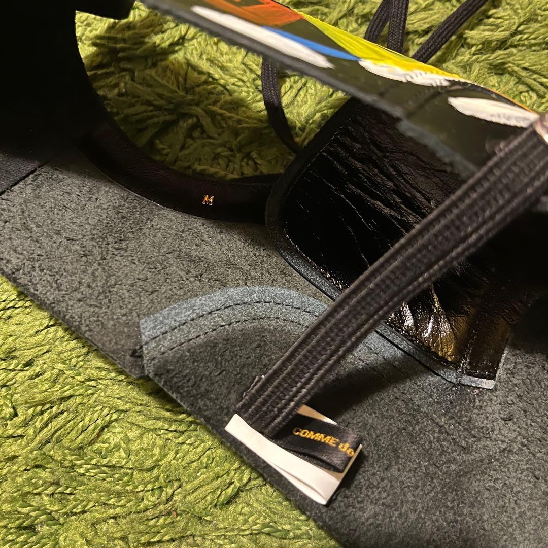 コムデギャルソン 落書きプリントレザーシューズカバー M