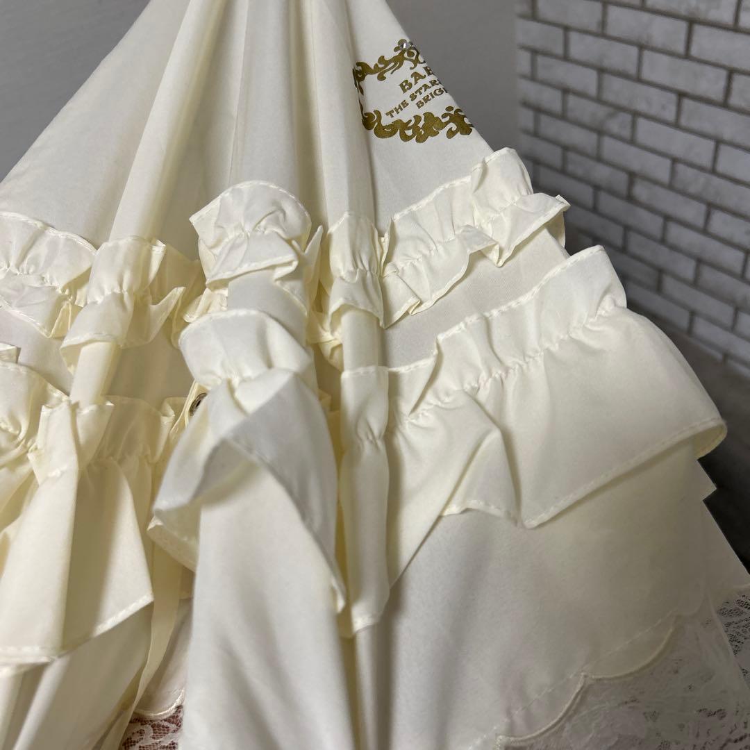 BABY晴雨兼用日傘フリル　白　アンブレラ