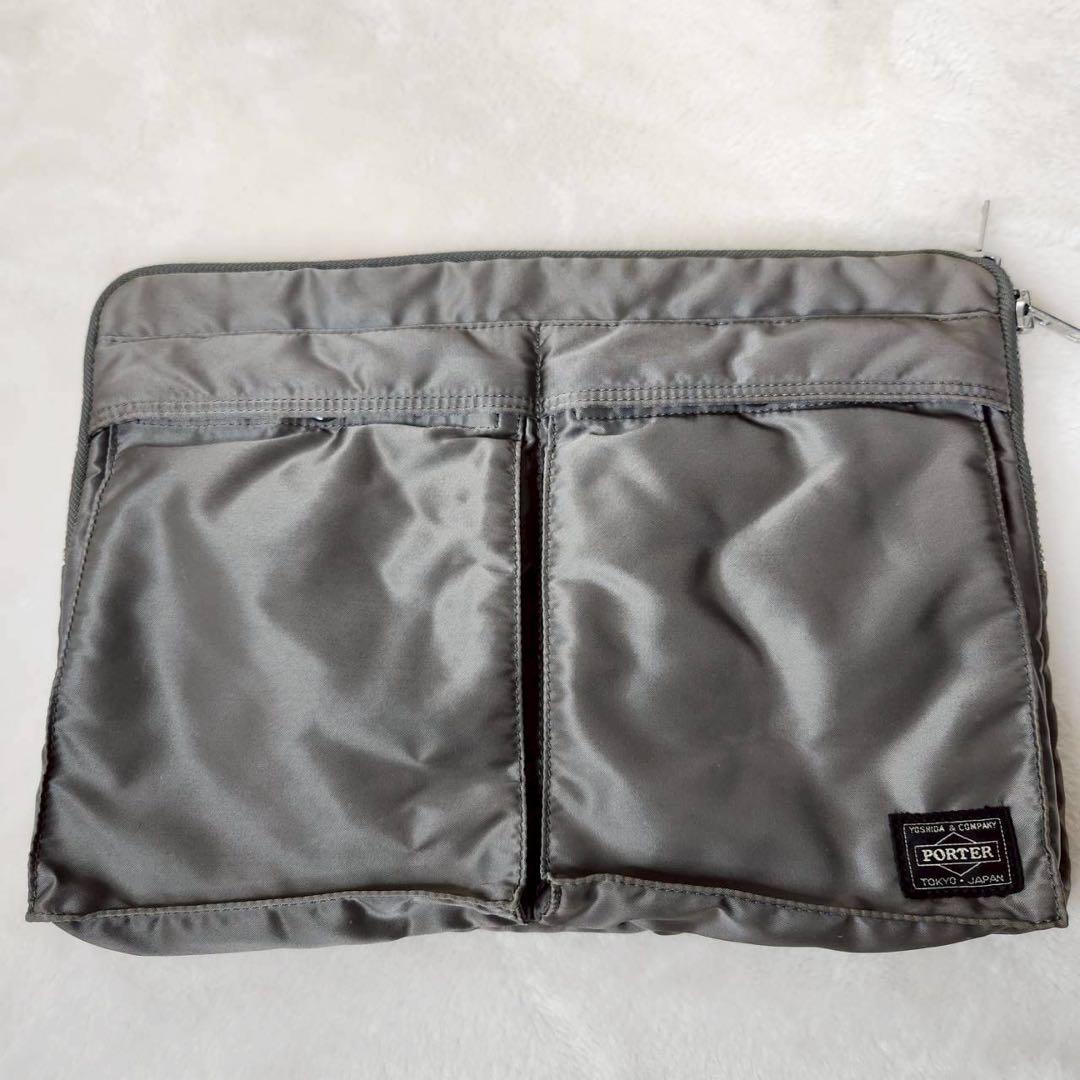 ✨美品✨ポーター タンカー クラッチバッグ ドキュメントケース シルバーグレー