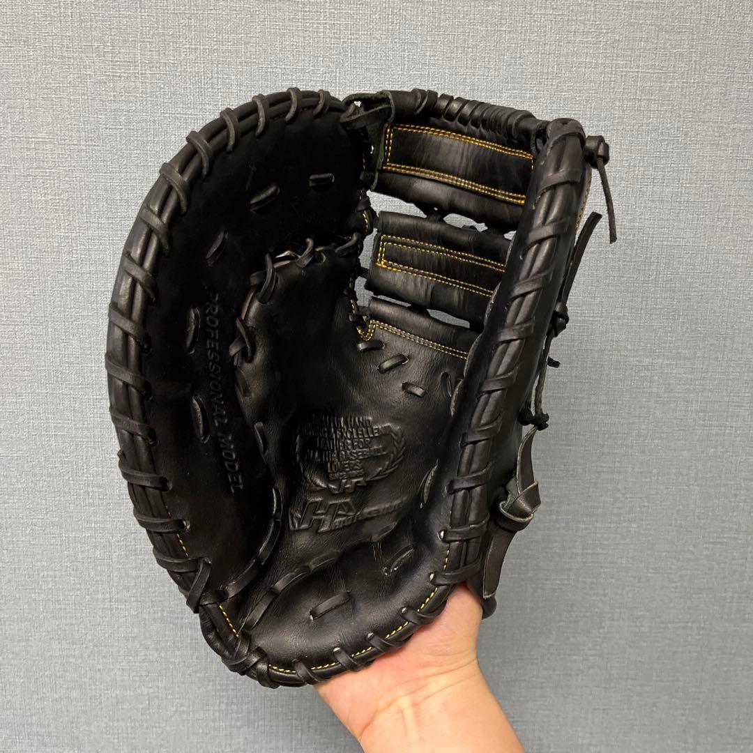 1081 ハタケヤマ 型抜群 極美品 軟式 ファーストミット 左投げ