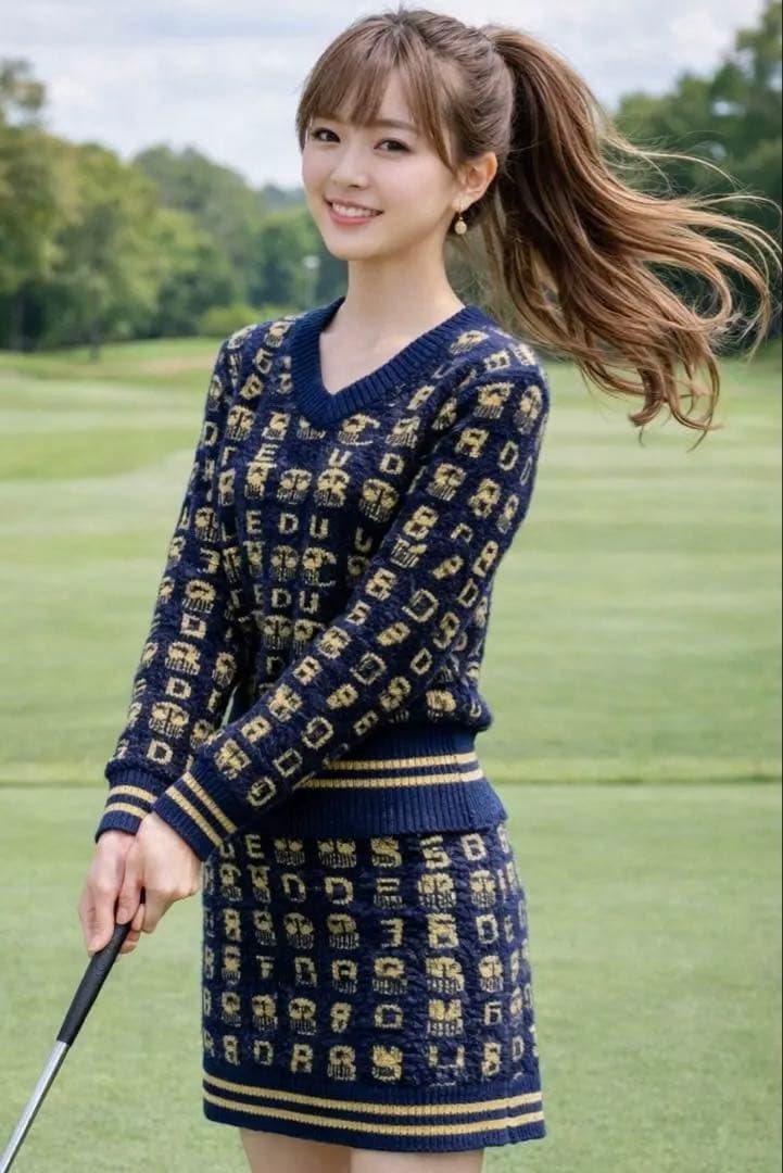 ゴルフ ウエア 上下 秋冬 暖か CUARTO UNITED ミニスカートM S