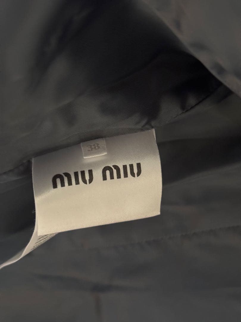 miu miu グレー コーデュロイコート