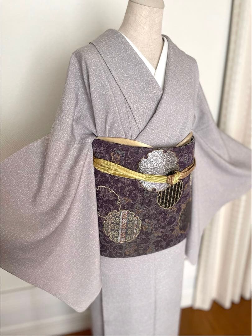 しつけ付き 美しい染めのお着物 正絹作家物