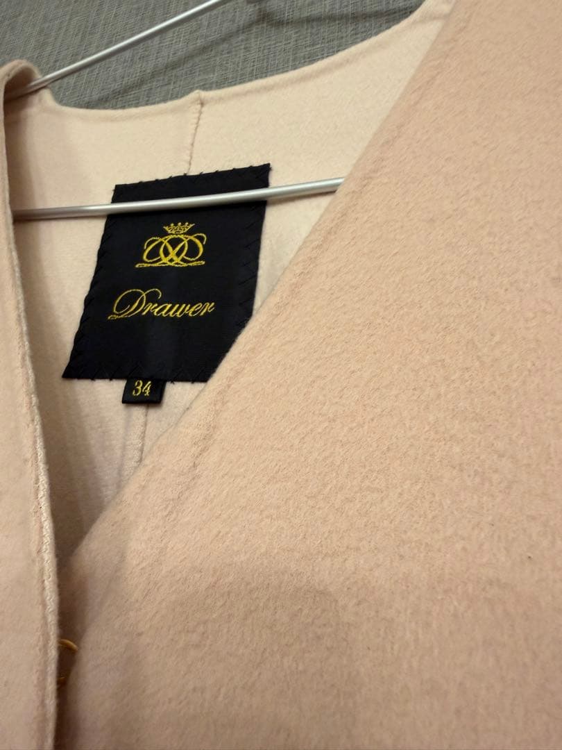 ましゃ様Drawer ドゥロワーウールケヌキショートコート ダブルフェイス 34