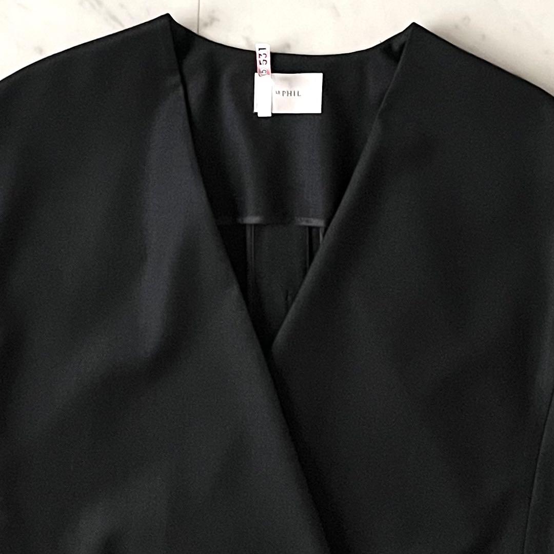 定価3,6万♪極美品 ルフィル サマーウールジレ F 黒 ノーカラー 日本製