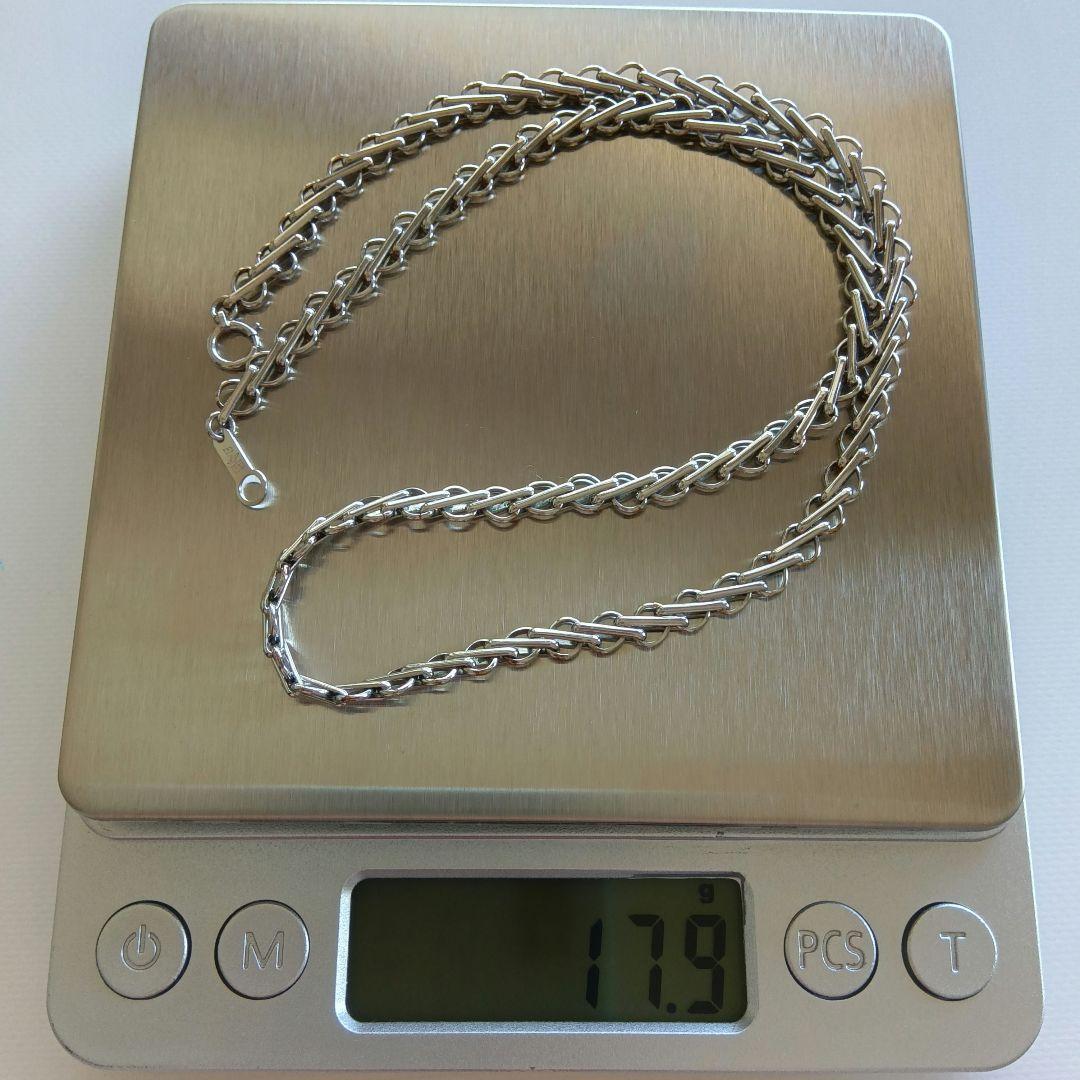 【造幣局刻印有】Pt850 デザインネックレス 約17.9g 約42.6cm