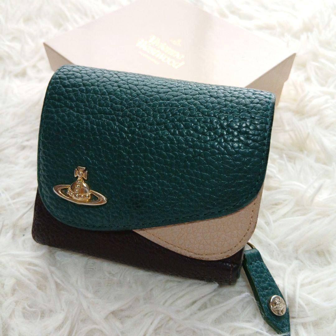 【Vivienne Westwood】希少カラー　ダブルフラップオーブロゴ折財布