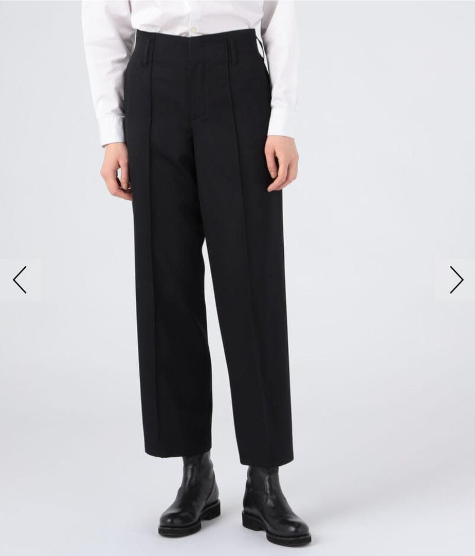 OVERCOAT センタープレス スラックス 黒 1