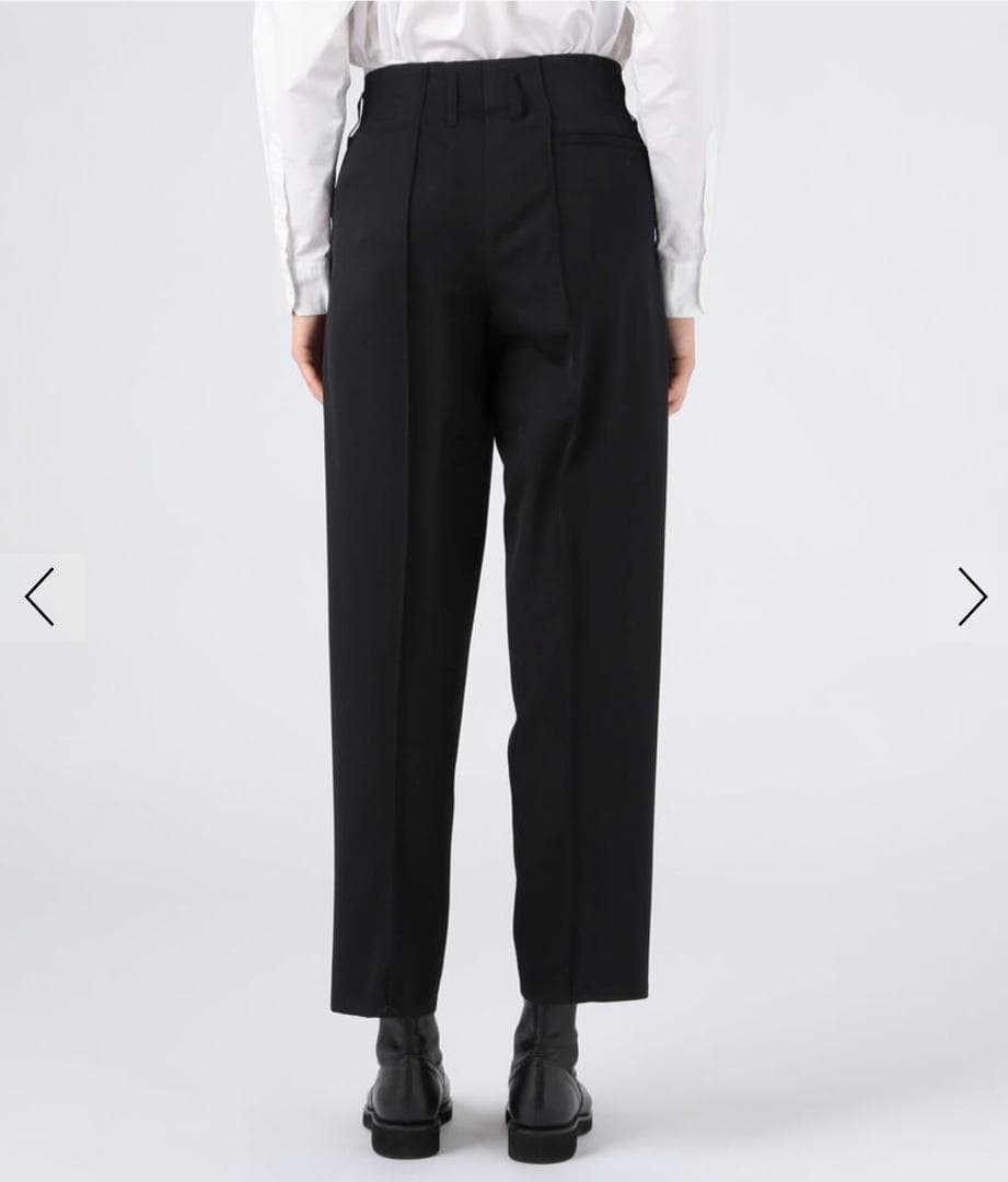 OVERCOAT センタープレス スラックス 黒 1