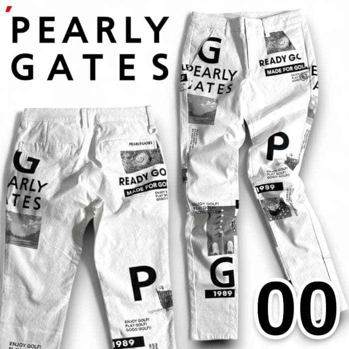 パーリーゲイツ ゴルフ コットン混 ストレッチ ロングパンツ ウェア 00