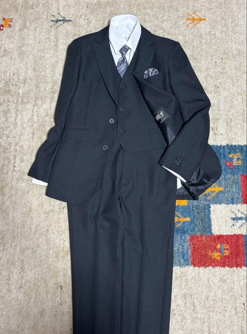 ワンダーファクトリー　6点セット　160 スーツ　卒業式　フォーマル　黒