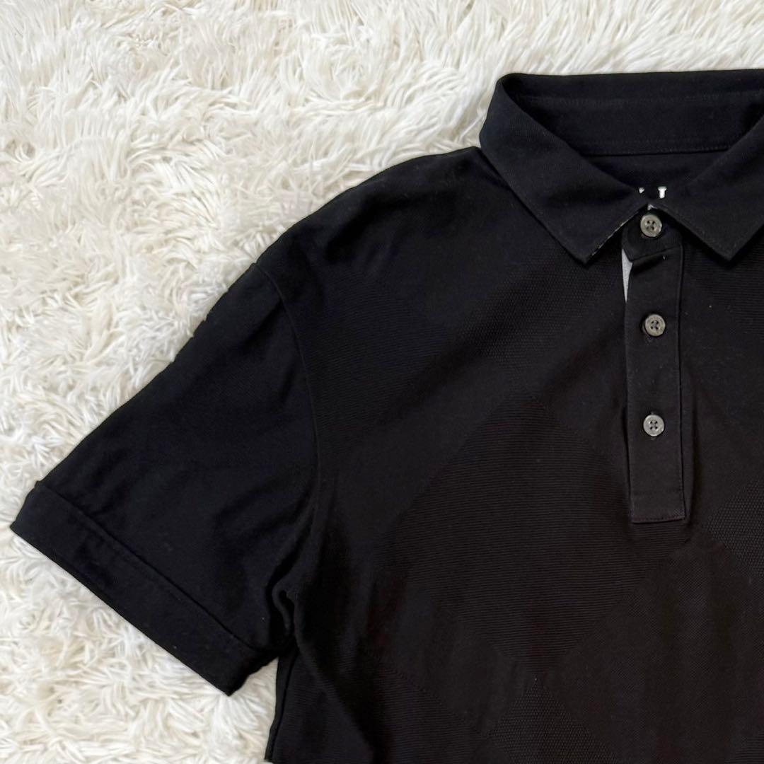 ✨現行/L相当✨ブラックレーベルクレストブリッジ ポロシャツ 袖チェック