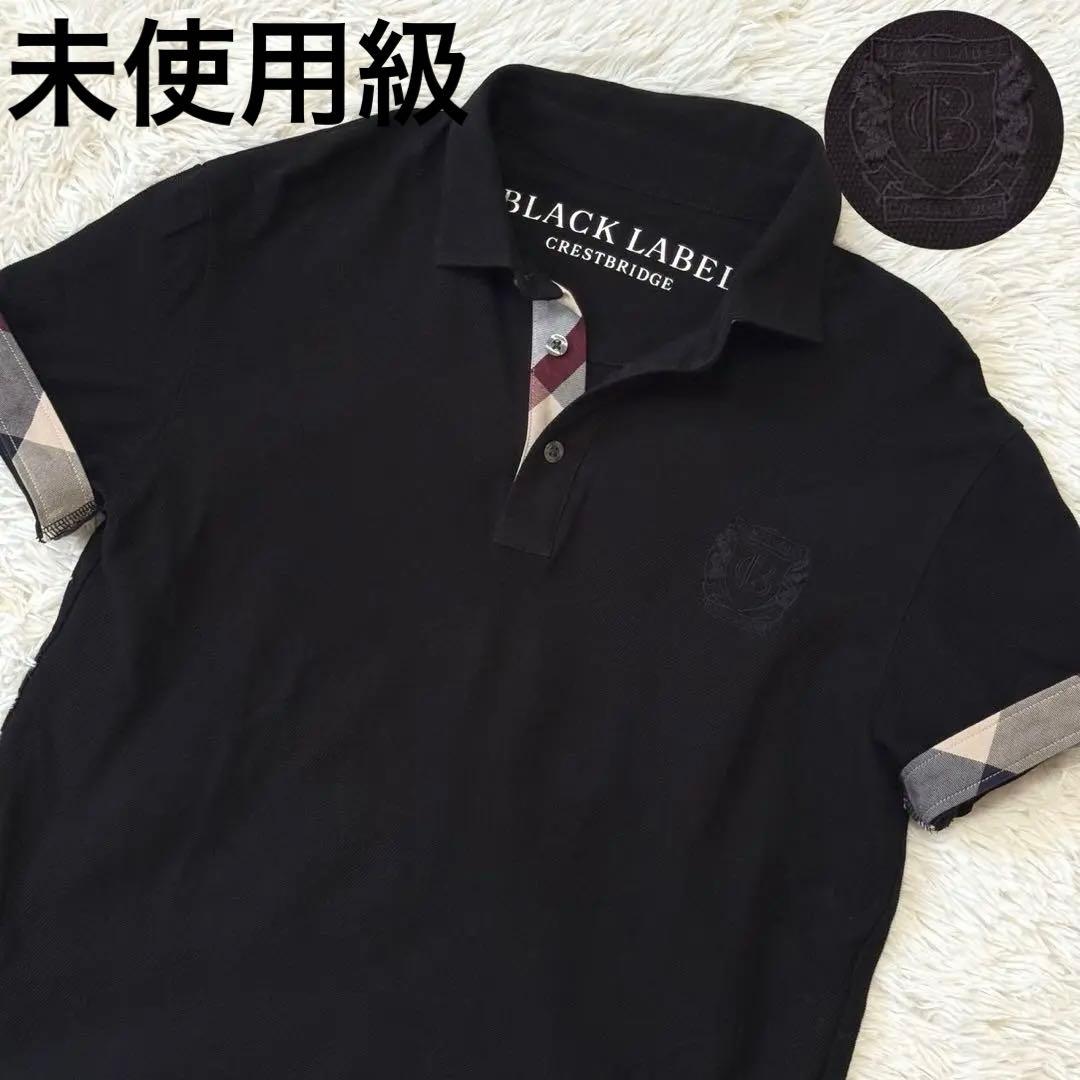 ✨現行/L相当✨ブラックレーベルクレストブリッジ ポロシャツ 袖チェック