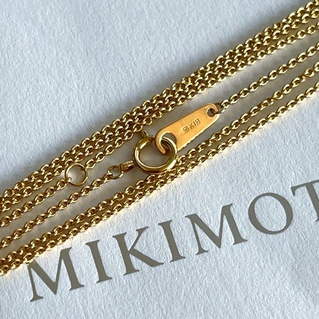 MIKIMOTO ゴールドチェーンネックレス K18 45cm 美品