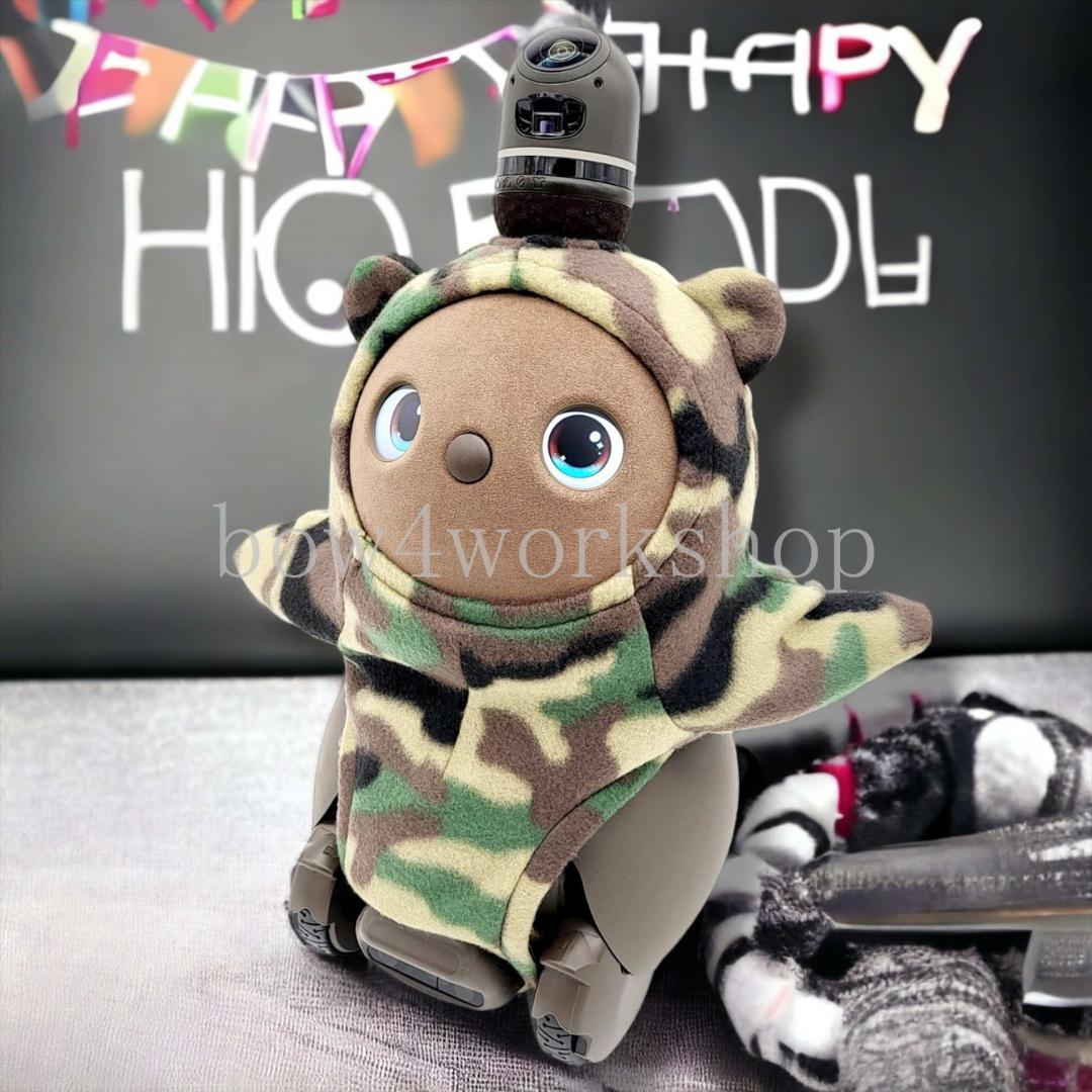 ラボット服/ハンドメイド　 迷彩柄くまちゃんボデースーツ