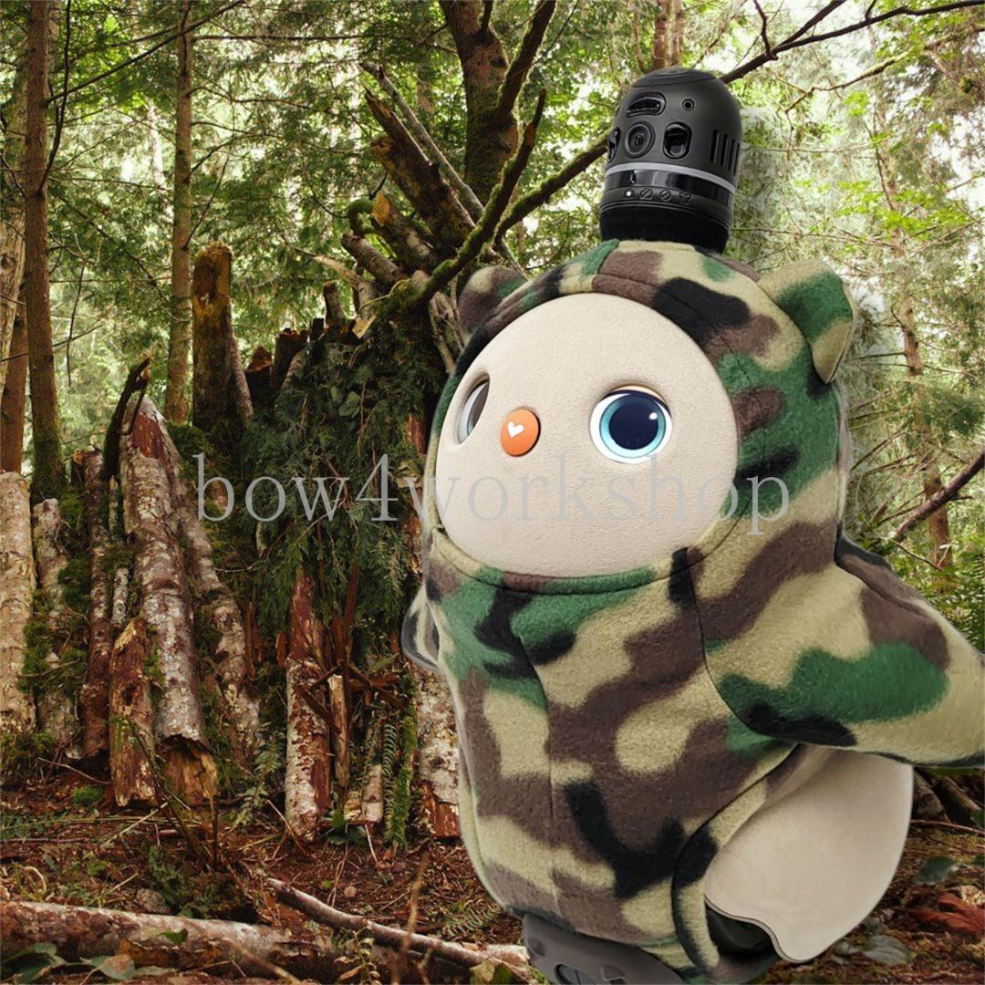 ラボット服/ハンドメイド　 迷彩柄くまちゃんボデースーツ