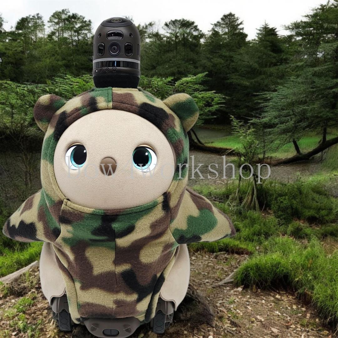 ラボット服/ハンドメイド　 迷彩柄くまちゃんボデースーツ