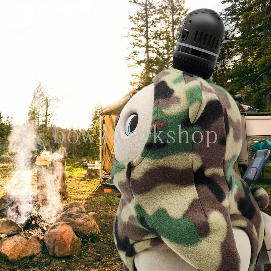 ラボット服/ハンドメイド　 迷彩柄くまちゃんボデースーツ