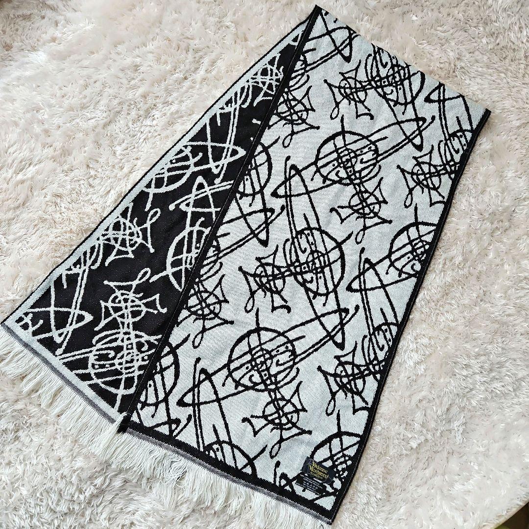 希少☆Vivienne Westwood 大判 マフラー オーブ リバーシブル