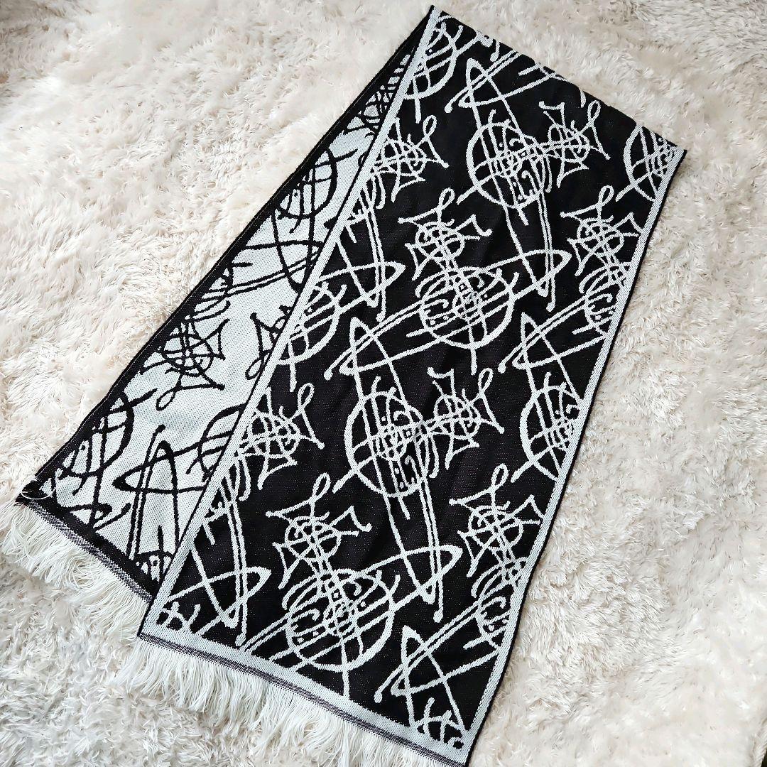 希少☆Vivienne Westwood 大判 マフラー オーブ リバーシブル