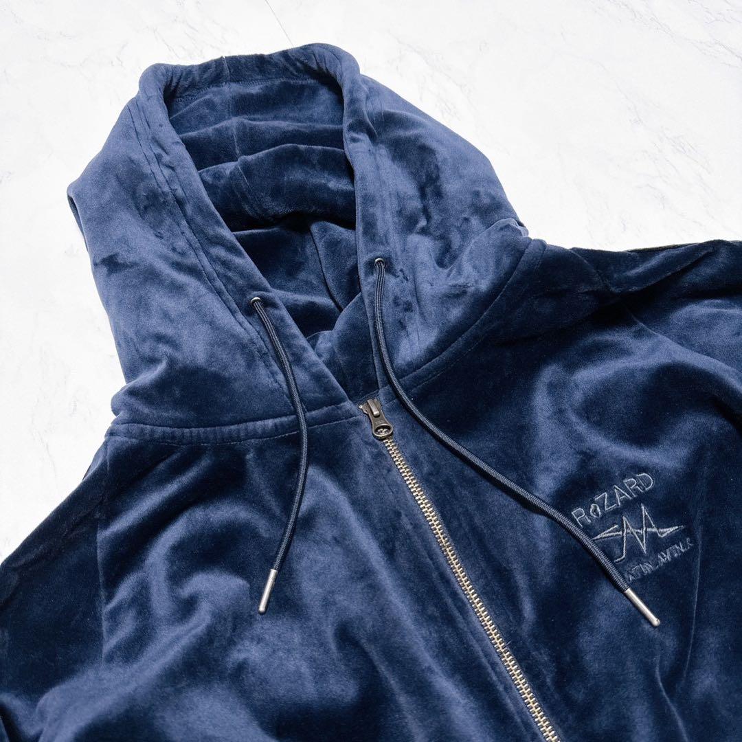 美品✨リザード　マタンアヴニール　ベロア　セットアップ　XL ネイビー