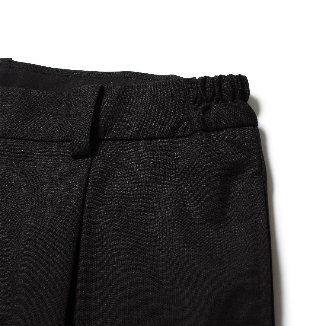 GAKKIN×BUDSPOOL LINEN WOOL TUCK TROUSERS