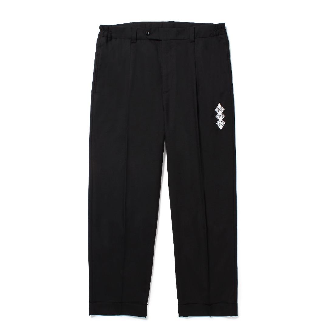 GAKKIN×BUDSPOOL LINEN WOOL TUCK TROUSERS