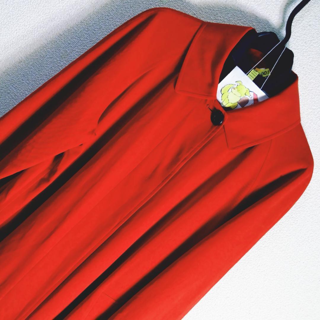 ☆ バーバリーズ ステンカラー コート 裏地ノバチェック レッド 赤 38 M❤