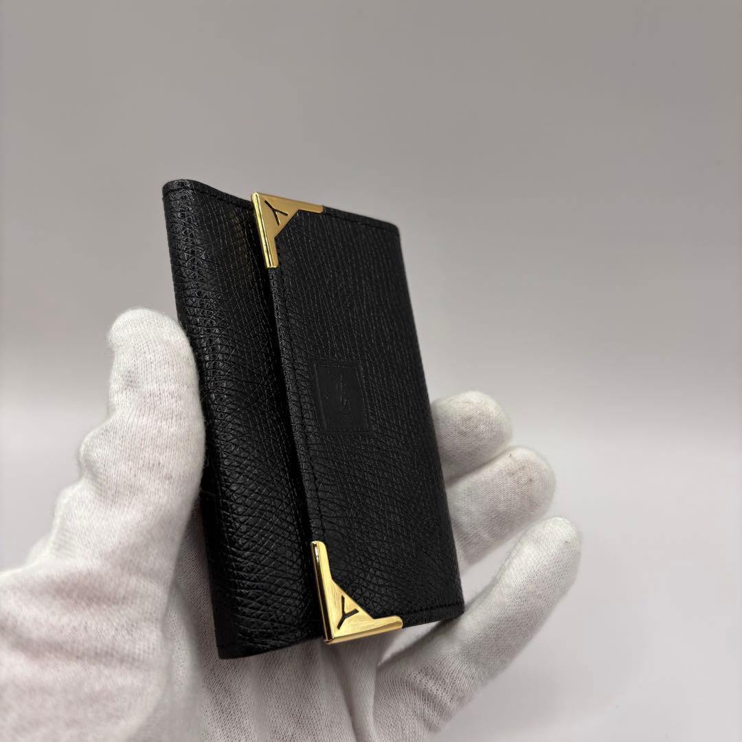 yves saint laurent キーケース　6連　ブラック　ゴールド金具