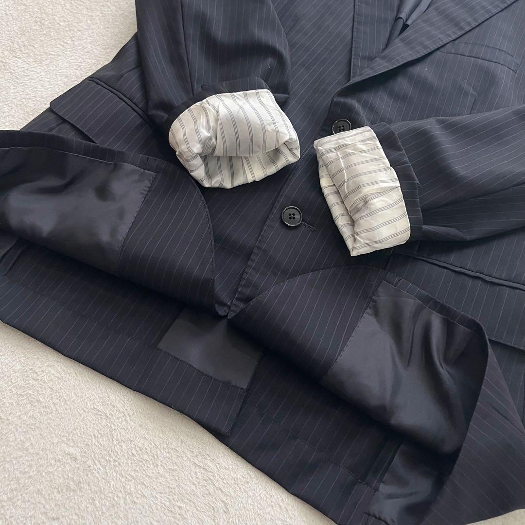 ミツミネ　ロロピアーナ　セットアップ　スーツ 背抜き ネイビー