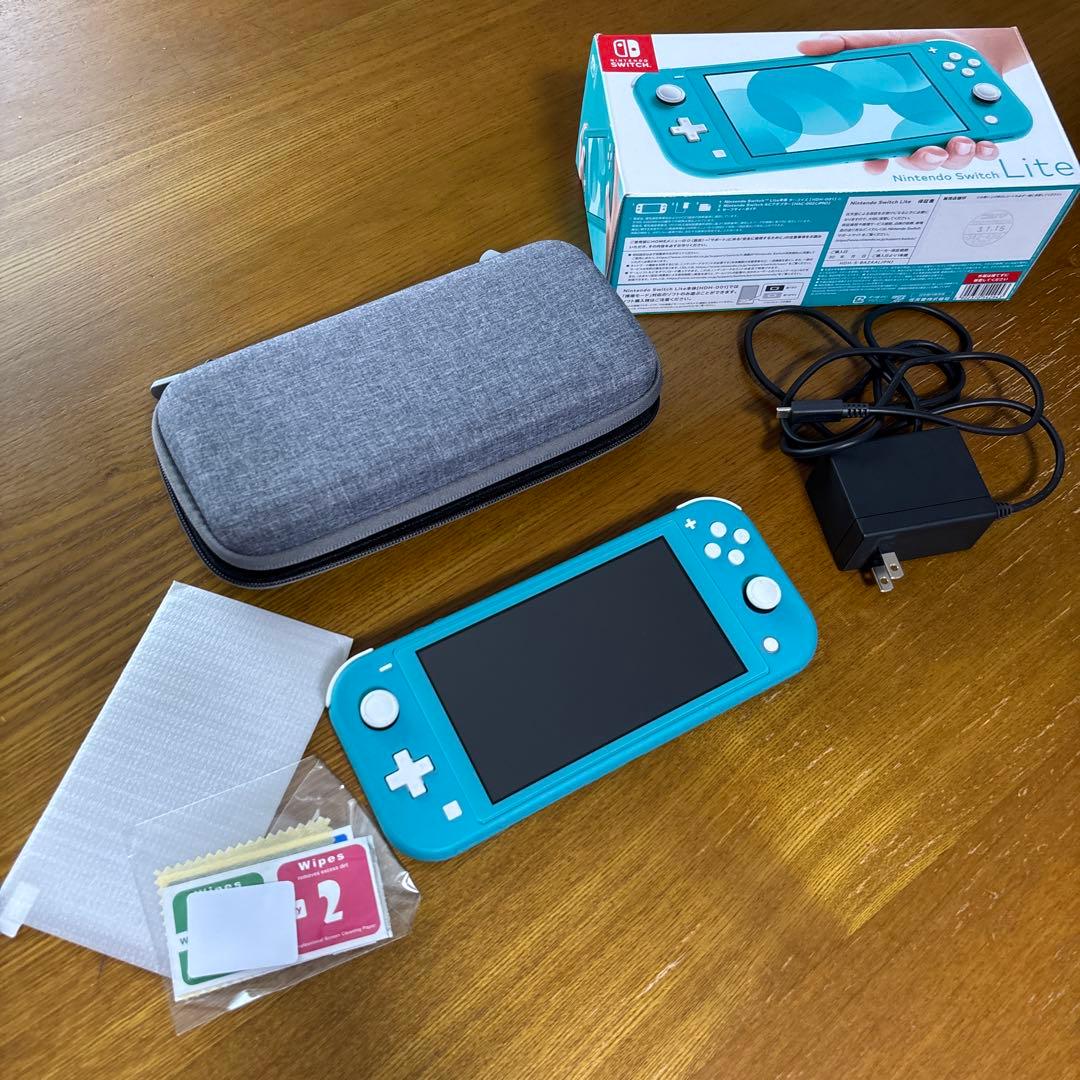 Nintendo Switch Lite ターコイズ本体、ケース、ガラスフィルム