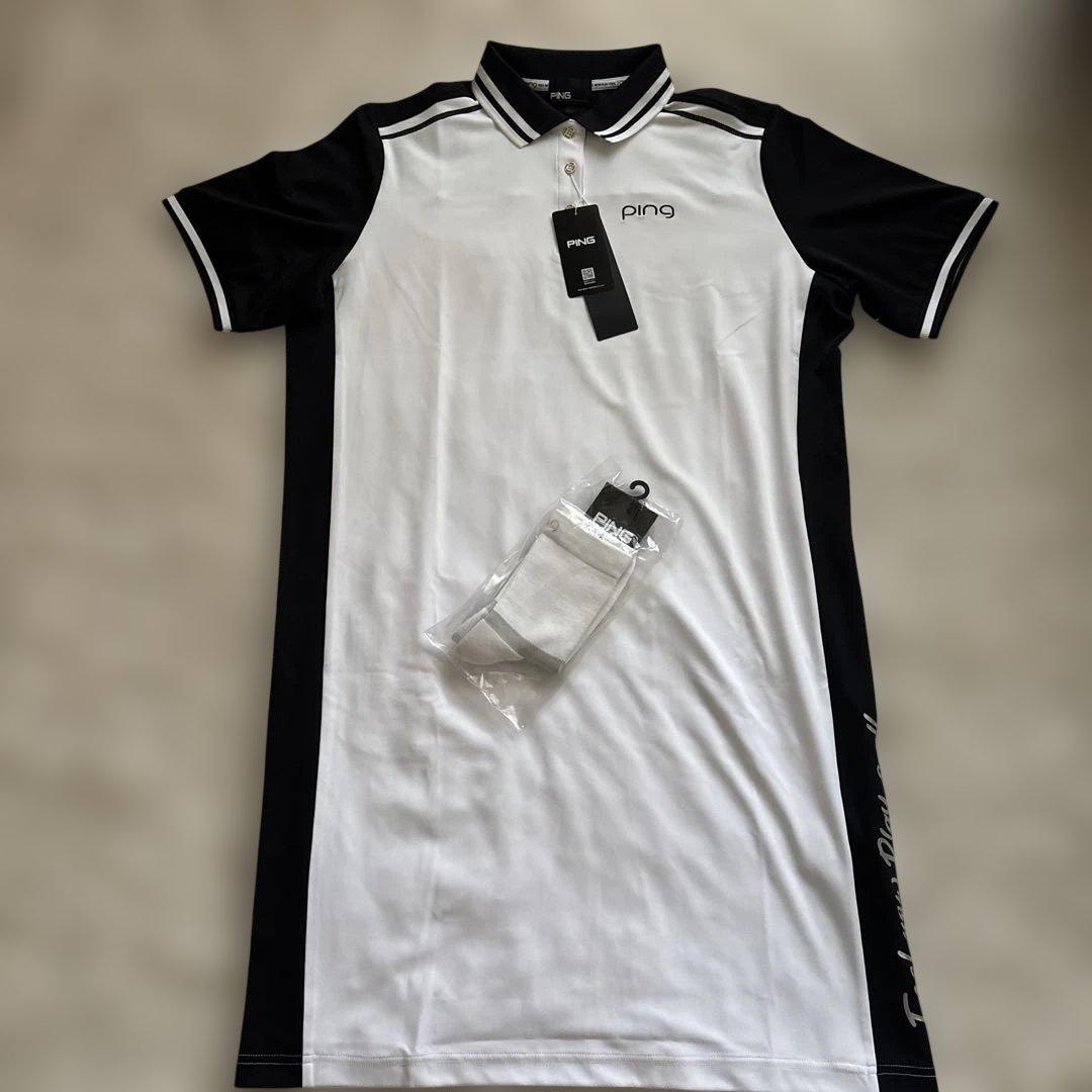 新品 ping 速乾 ストレッチワンピース&靴下セット　LL 送料込み