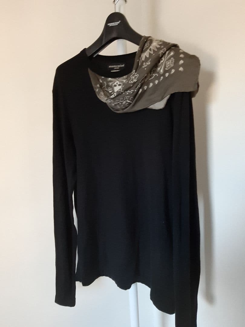 美品マスターマインド BANDANA シルクバンダナ長袖Tシャツ TEE