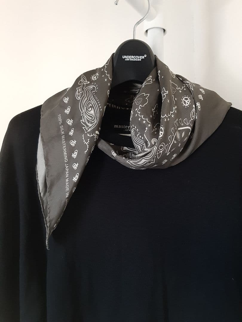 美品マスターマインド BANDANA シルクバンダナ長袖Tシャツ TEE
