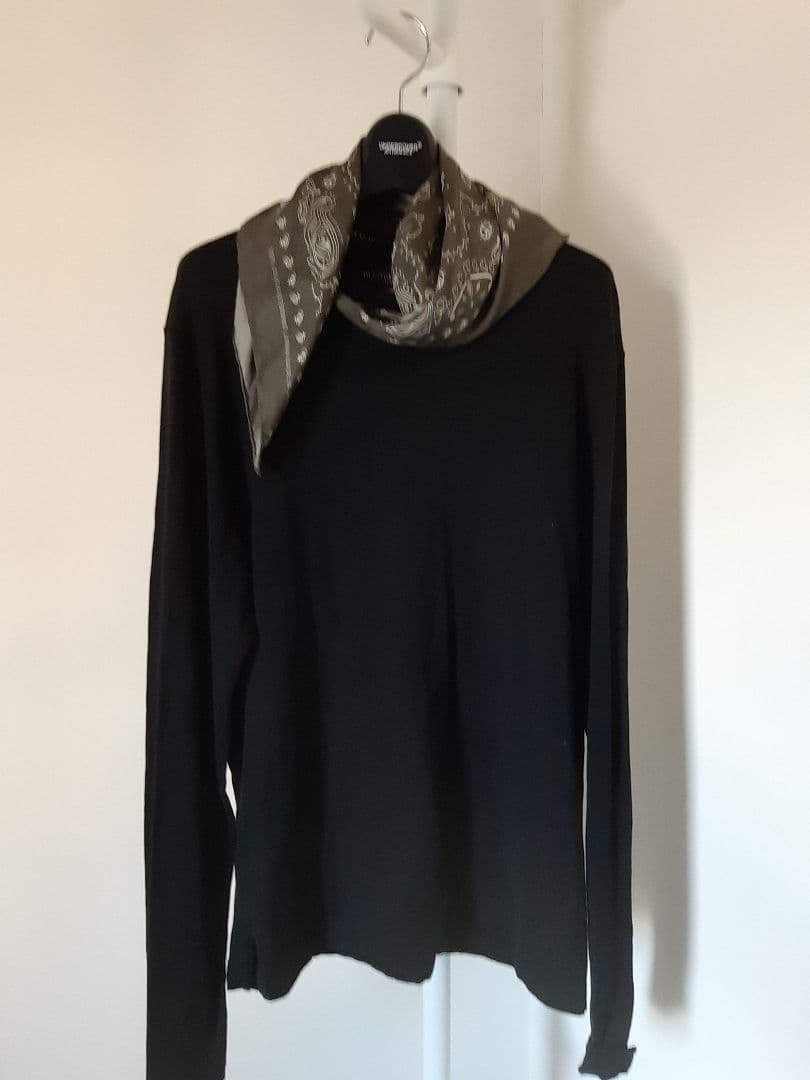 美品マスターマインド BANDANA シルクバンダナ長袖Tシャツ TEE