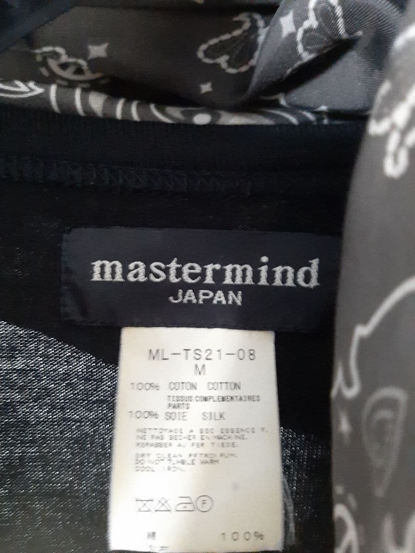 美品マスターマインド BANDANA シルクバンダナ長袖Tシャツ TEE