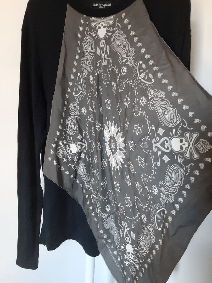 美品マスターマインド BANDANA シルクバンダナ長袖Tシャツ TEE