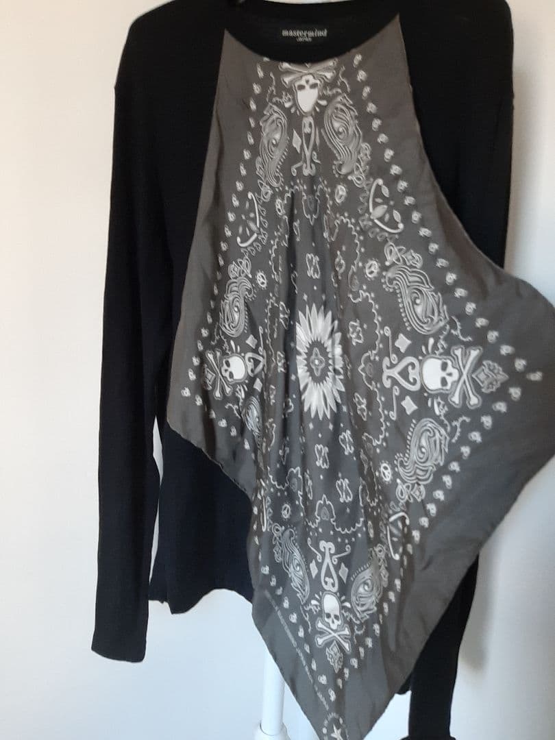 美品マスターマインド BANDANA シルクバンダナ長袖Tシャツ TEE