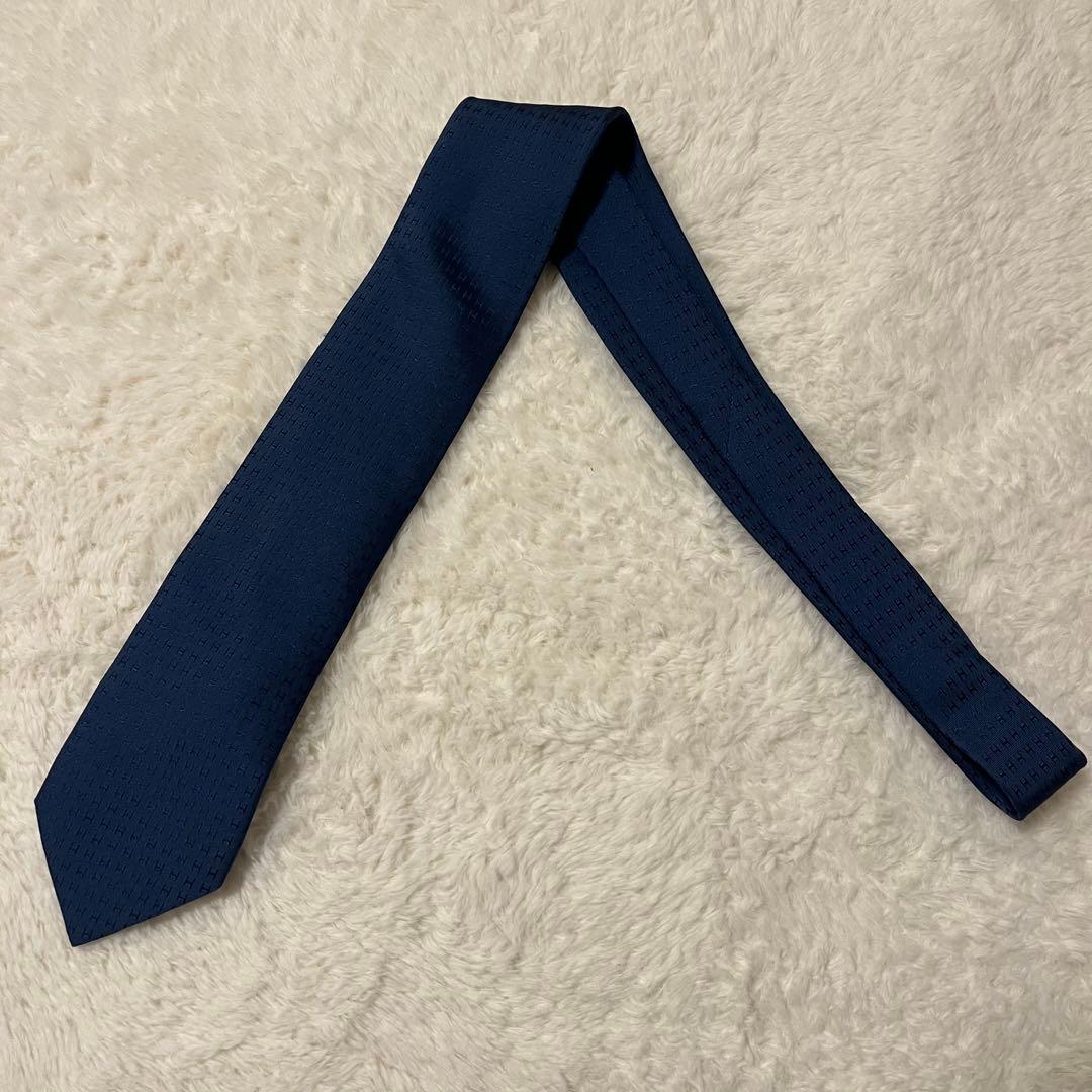 極美品！ エルメス ネクタイ H柄 ファソネ ブルー