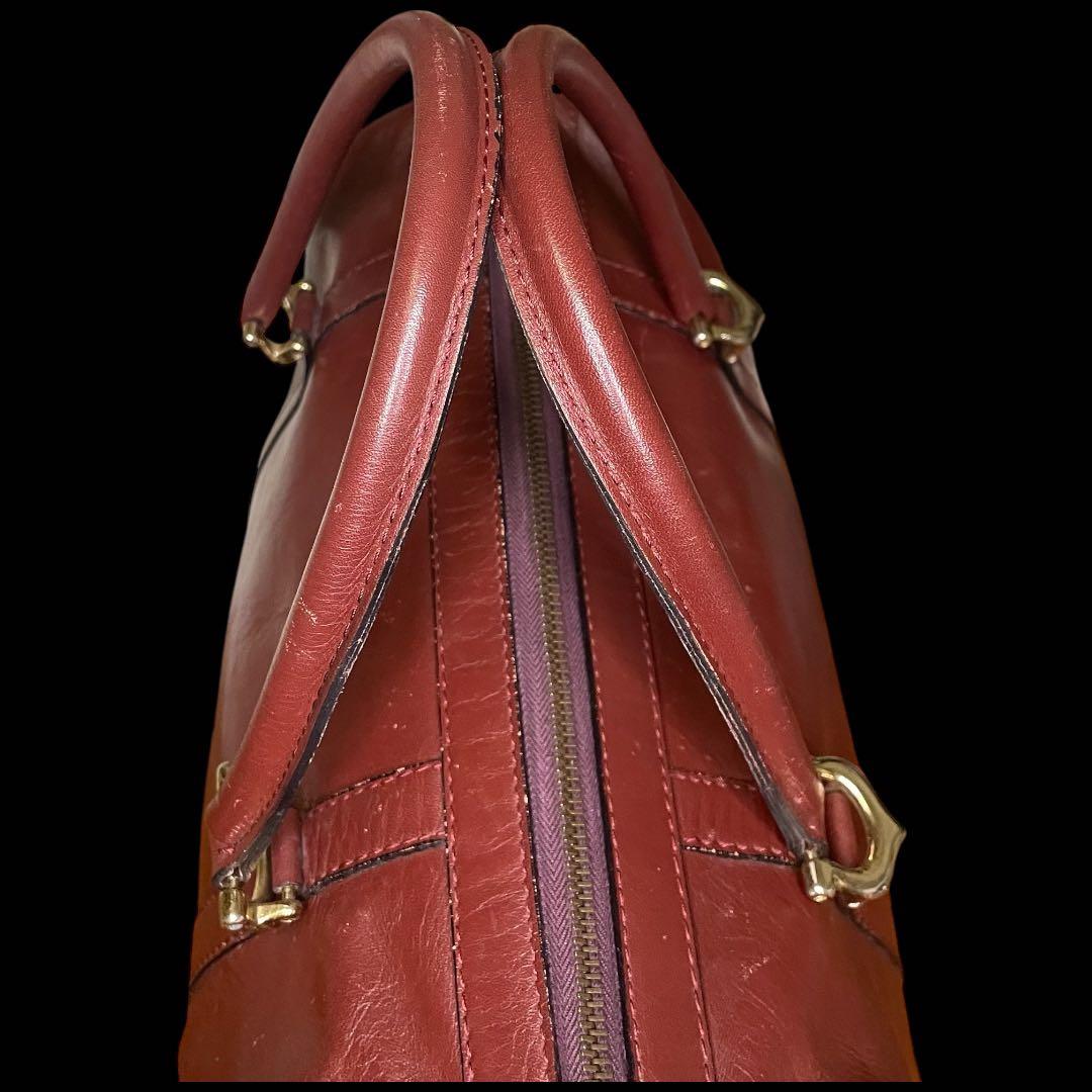 Cartier カルティエ マストライン レザー ミニボストンバッグ ボルドー