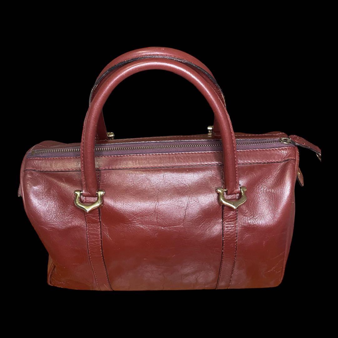 Cartier カルティエ マストライン レザー ミニボストンバッグ ボルドー