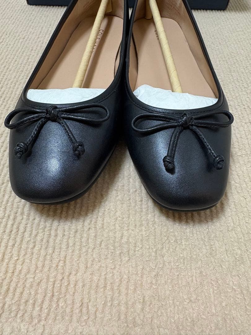 【新品、未使用】コールハーン　ヤラ　ソフレ　バレエシューズ　ブラック　リボン付き