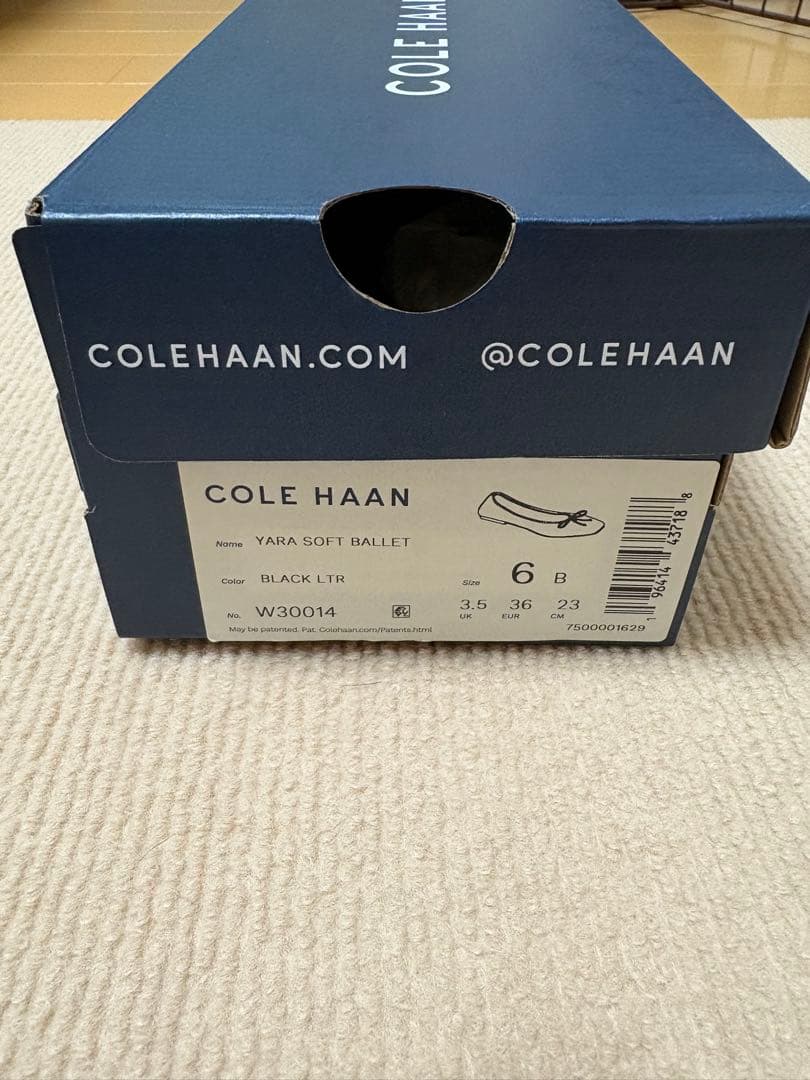【新品、未使用】コールハーン　ヤラ　ソフレ　バレエシューズ　ブラック　リボン付き