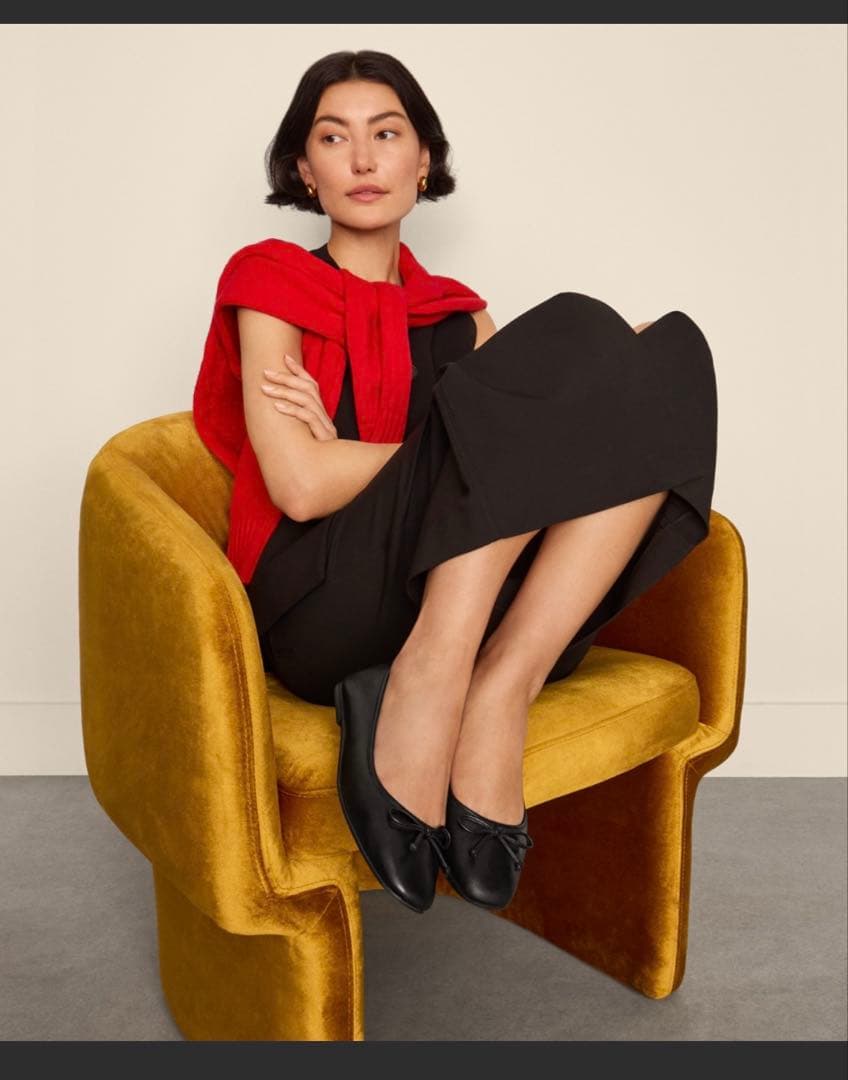 【新品、未使用】コールハーン　ヤラ　ソフレ　バレエシューズ　ブラック　リボン付き