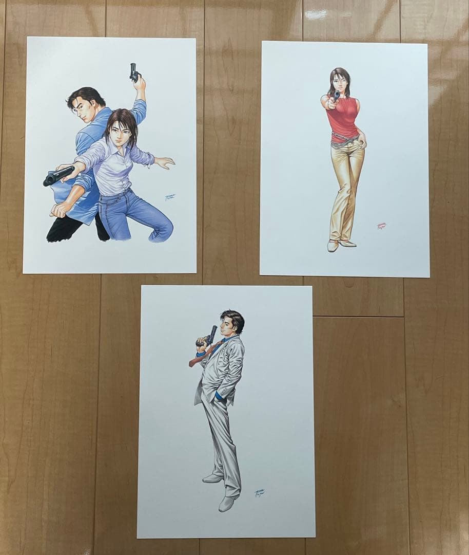 「エンジェル・ハート」累計1000万部突破記念　複製原画１８枚セット　北条司