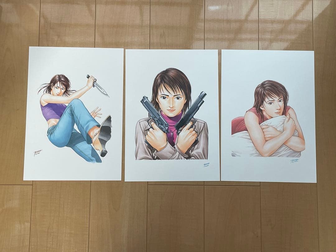 「エンジェル・ハート」累計1000万部突破記念　複製原画１８枚セット　北条司